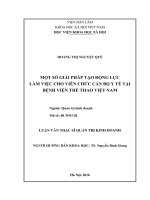 Một số giải pháp tạo động lực làm việc cho viên chức cán bộ y tế tại bệnh viện thể thao việt nam