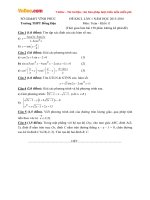 Đề thi khảo sát chất lượng môn Toán lớp 11 trường THPT Đồng Đậu, Vĩnh Phúc năm 2015 - 2016 (Lần 1)