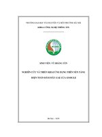 Nghiên cứu và triển khai ứng dụng trên nền tảng điện toán đám mây GAE của google 