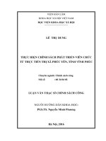 Thực hiện chính sách phát triển viên chức từ thực tiễn thị xã phúc yên, tỉnh vĩnh phúc