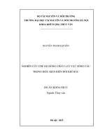Nghiên cứu chế độ dòng chảy lưu vực sông cầu trong điều kiện biến đổi khí hậu 