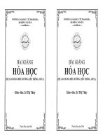 bài giảng hoá học hệ cao đẳng điều dưỡng liên thông bản đôi 