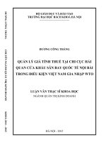 QUẢN LÝ GIÁ TÍNH THUẾ TẠI CHI CỤC HẢI QUAN CỬA KHẨU SÂN BAY QUỐC TẾ NỘI BÀI TRONG ĐIỀU KIỆN VIỆT NAM GIA NHẬP WTO