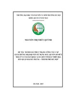 Đánh giá thực trạng công tác cấp giấy chứng nhận quyền sử dụng đất, quyền sở hữu nhà ở và tài sản gắn liền với đất trên địa bàn quận hai bà trưng   thành phố hà nội 