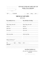 Mẫu trích lục kết hôn