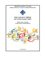 Bài tập quá trình học phần Kỹ năng giao tiếp CTU