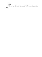 CÔNG tác văn THƯ tại ủy BAN NHÂN dân TỈNH THANH hóa