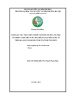 Đánh giá việc thực hiện chính sách bồi thường, hỗ trợ, tái định cư khi nhà nước thu hồi đất tại một số dự án trên địa bàn thành phố vĩnh yên, tỉnh vĩnh phúc 