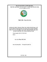 Đánh giá thực trạng công tác đăng kí đất đai, cấp giấy chứng nhận quyền sử dụng đất, quyền sở hữu nhà ở và tài sản khác gắn liền với đất trên địa bàn huyện thường tín, thành phố hà nội 