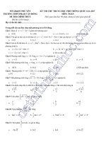 đề thi thử trắc nghiệm toán 12 