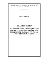 Đánh giá diễn biến chất lượng nước sông chảy qua thành phố thái bình, tỉnh thái bình giai đoạn từ năm 2013 đến 6 tháng đầu năm 2015 