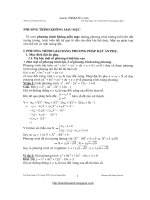 TÀI LIỆU PHƯƠNG TRÌNH KHÔNG mẫu mực 