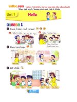 Tiếng Anh lớp 3 Chương trình mới Unit 1: Hello
