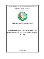 Nghiên cứu mối quan hệ giữa vận tải ẩm và mưa ở miền trung việt nam trong các tháng mùa thu 