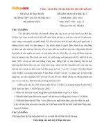 Đề thi giữa học kỳ I môn Ngữ văn lớp 11 trường THPT Thuận Thành số 3, Bắc Ninh năm học 2015 - 2016