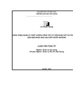 Luận văn thạc sỹ KTXD HOÀN THIỆN QUẢN LÝ CHẤT LƯỢNG CÔNG TÁC TƯ VẤN KHẢO SÁT VÀ THIẾT KẾ CỦA LIÊN HIỆP KHOA HỌC ĐỊA CHẤT NƯỚC KHOÁNG