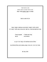 Thực hiện chính sách phát triển viên chức từ thực tiễn quận hai bà trưng, thành phố hà nội 