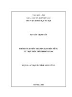 Chính sách phát triển du lịch bền vững từ thực tiễn thành phố hà nội 