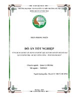 Ứng dụng GIS để xây dựng cơ sở dữ liệu bản đồ chuyên đề đất đai tại xã minh thọ   huyện nông cống   tỉnh thanh hóa 