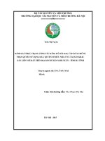 Đánh giá thực trạng công tác đăng ký đất đai, cấp giấy chứng nhận quyền sử dụng đất, quyền sở hữu nhà ở và tài sản khác gắn liền với đất trên địa bàn huyện nghi xuân   tỉnh hà tĩnh 
