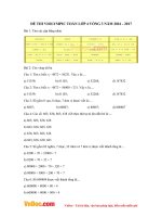 Đề thi Violympic Toán lớp 4 vòng 3 năm 2016 -2017