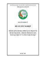 Thành lập bản đồ địa chính tại xã thạch tân   huyện thạch hà   tỉnh hà tĩnh bằng máy toàn đạc điện tử và công nghệ tin học 