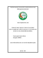 Đánh giá thực trạng và đề xuất giải pháp nâng cao hiệu quả công tác quản lý và sử dụng đất huyện an lão, thành phố hải phòng 
