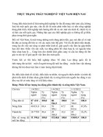 THỰC TRẠNG THẤT NGHIỆP Ở VIỆT NAM