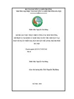 Đánh giá việc thực hiện công tác bồi thường, hỗ trợ và tái định cư khi nhà nước thu hồi đất tại một số dự án trên địa bàn huyện mê linh, thành phố hà nội 