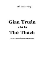 Gian chuân chỉ là thử thách