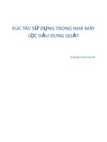Xúc tác sử dụng trong nhà máy lọc dầu dung quất   Tiểu luận, đồ án