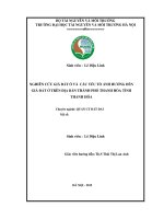 Nghiên cứu giá đất ở và các yếu tố ảnh hưởng đến giá đất ở trên địa bàn thành phố thanh hóa tỉnh thanh hóa 