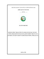 Đánh giá thực trạng công tác đăng kí đất đai, cấp giấy chứng nhận quyền sử dụng đất, quyền sở hữu nhà ở và tài sản khác gắn liền với đất tại huyện bảo thắng, tỉnh lào cai 