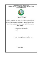 Đánh giá thực trạng công tác cấp giấy chứng nhận quyền sử dụng đất, quyền sở hữu nhà ở và tài sản khác gắn liền với đất tại xã sơn đồng – huyện hoài đức – thành phố hà nội 