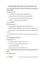 Đề thi Violympic Vật lý lớp 11 vòng 2 năm 2016 - 2017