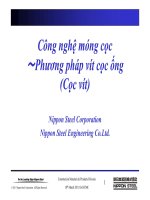 Công nghệ móng cọc  phương pháp vít cọc ống  Nippon Steel