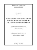 NGHIÊN cứu CHẤT LƯỢNG DỊCH vụ THẺ ATM NGÂN HÀNG THƯƠNG mại cổ PHẦN á CHÂU tại THÀNH PHỐ BUÔN MA THUỘT, đắk lắk 