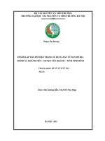 Thành lập bản đồ hiện trạng sử dụng đất từ bản đồ địa chính xã khánh tiên – huyện yên khánh – tỉnh ninh bình 