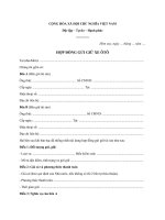 Hợp đồng gửi giữ xe ô tô