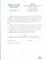 ĐỀ THI CÔNG CHỨC NHÀ NƯỚC 2016