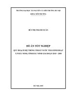 Quy hoạch hệ thống thoát nước thải sinh hoạt tp bắc ninh  tỉnh bắc ninh giai đoạn 2015 2030 