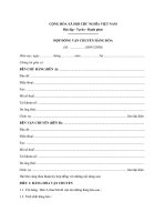 Mẫu hợp đồng vận chuyển hàng hóa