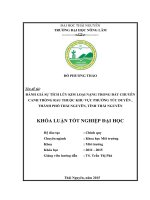 Đánh giá sự tích lũy kim loại nặng trong đất chuyên canh trồng rau thuộc khu vực phường túc duyên   thành phố thái nguyên   tỉnh thái nguyên