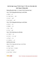 Giải bài tập trang 47 SGK Toán 5: Viết các số đo diện tích dưới dạng số thập phân