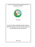 Xây dựng chương trình hỗ trợ thu thuế đất phi nông nghiệp tại thị trấn triệu sơn, huyện triệu sơn, tỉnh thanh hóa 