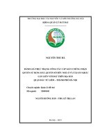 Đánh giá thực trạng công tác cấp giấy chứng nhận quyền sử dụng đất, quyền sở hữu nhà ở và tài sản khác gắn liền với đất tại quận bắc từ liêm   thành phố hà nội 