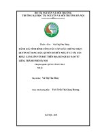 Đánh giá tình hình công tác cấp giấy chứng nhận quyền sử dụng đất, quyền sở hữu nhà ở và tài sản khác gắn liền với đất trên địa bàn quận nam từ liêm, thành phố hà nội (tt)