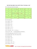 Đề thi Violympic Toán lớp 3 vòng 3 năm 2016 - 2017