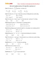 100 câu trắc nghiệm toán lớp 12: Ôn tập kiểm tra giữa học kỳ I