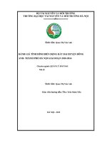 Đánh giá tình hình biến động đất đai huyện đông anh  thành phố hà nội giai đoạn 2010 2014 